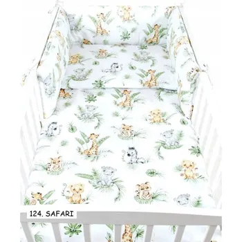 Dětská postýlka Souprava do postýlky 135/100 cm 3 díly - safari
