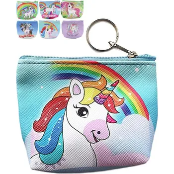 Peněženka Peněženka dětská jednorožec 10,5x9cm na zip holčičí 8 druhů