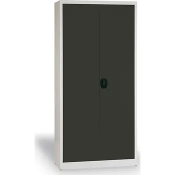 Nábytek B2B Partner Dílenská policová skříň na nářadí KOVONA JUMBO, 4 police, svařovaná, 950 x 600 x 1950 mm, šedá / tmavě šedá