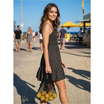 Dámské šaty Sinsay - Viskózové mini šaty - černá - 546DA-99X - 546DA-99X-XXL