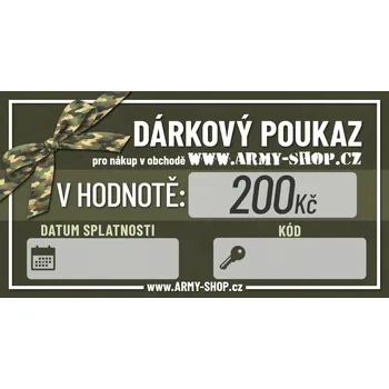 Sportovní střelba Dárkový poukaz v hodnotě 200Kč