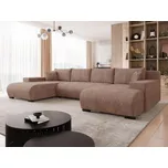 Moderní rozkládací sedačka do tvaru U SELAH - indická růžová