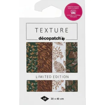 Umělecký papír décopatch Papíry na decoupage Texture (4ks) č.14