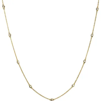 Řetízek Thomas Sabo KE2340-414-14-L50V Necklace White zirconia stones Gold-plated
