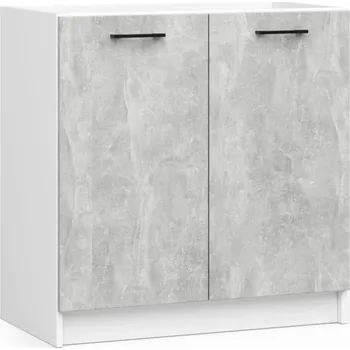 Kuchyňská skříňka Dřezová skříňka 80 cm VERMINA - bílá / beton