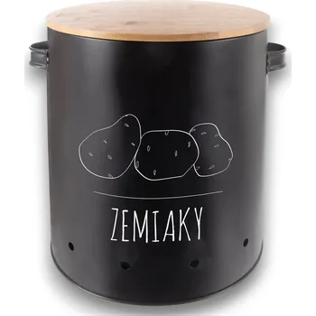 Dóza na potraviny Orion Dóza na brambory, plech/bambus pr. 22,5 cm, BLACK SK