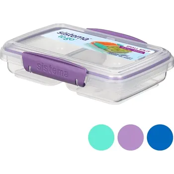 Dóza na potraviny SISTEMA Svačinový box To Go Small Split 350 ml, fialová