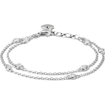 Náramek Thomas Sabo A2216-051-14-L19V náramek Double row zirconia Silver