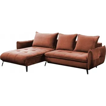 Sedací souprava Sedačka s úložným prostorem KORPAS - hnědá, levý roh