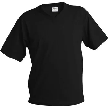 Pánské oblečení Triko unisex Xfer 160 s výstřihem do V - černé, M