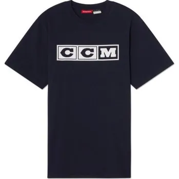 Pánské oblečení CCM Triko CCM Vintage YTH, Barva NAV, Velikost M 1048100