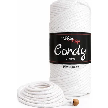 Cordy 3 mm bílá 8002