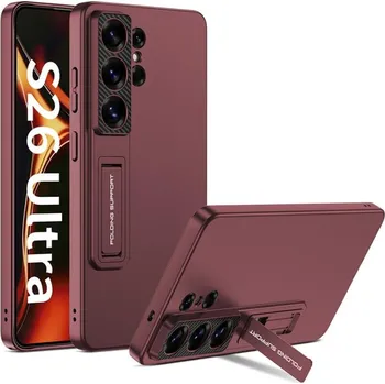 Pouzdro na mobilní telefon GKK 134692 GKK SUPPORT Ochranný kryt se stojánkem Samsung Galaxy S26 Ultra 5G vínový