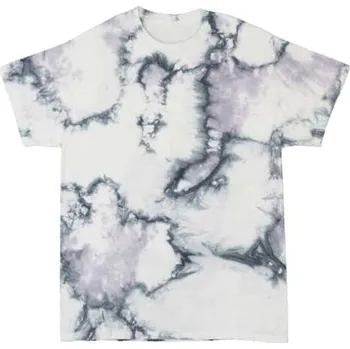 Pánské tričko Tričko unisex The Mountain batikované Infusion - bílé-šedé, 5XL