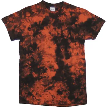 Pánské tričko Tričko unisex The Mountain batikované Infusion - černé-oranžové, 3XL