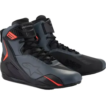 Moto oblečení Boty na motorku Alpinestars Faster-4 černo-šedo-fluo červené 46