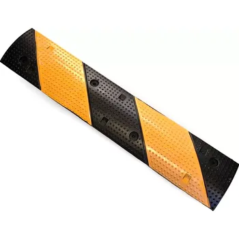 Dopravní zařízení Černo-žlutý gumový zpomalovací práh FLOMA SB92 - délka 100 cm, šířka 20 cm, výška 3 cm - 62621462