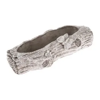 Květináč Betonový květináč - kmen s motýlem, 0/12