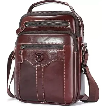 Bullcaptain pánská kožená taška Pazar Hnědá 4L