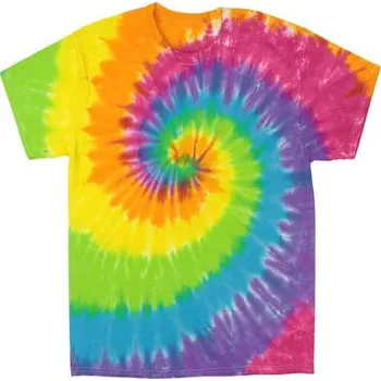 Pánské tričko Tričko unisex The Mountain batikované Swirl - žluté-modré-zelené, 4XL