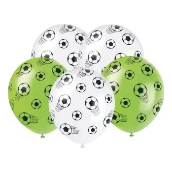 Balónek Potisk "3D fotbal" 12"/30cm - 5ks balónek latexový