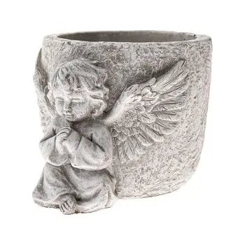 Květináč Betonový květináč - anděl (11 cm), 0/8