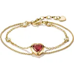 Thomas Sabo A2222-414-10-L19V náramek Double row with heart Elyndra Gold-plated