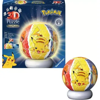3D puzzle RAVENSBURGER Svítící 3D puzzle Pokémon (Noční edice) 72 dílků