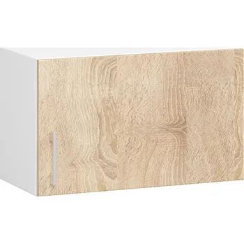 Kuchyňská skříňka Horní digestořová skříňka TRIVORA - šířka 60 cm, bílá / dub sonoma