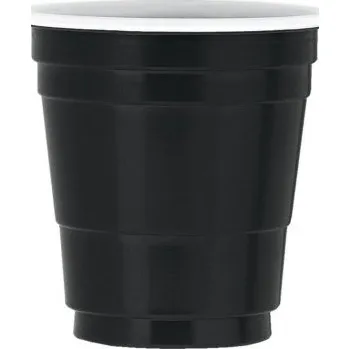 Jednorázové nádobí Kelímek plastový černý 6cl, 20ks