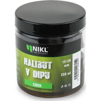 Karel Nikl Pelety V Dipu Black Halibut - 15+20 mm 250 g Corn