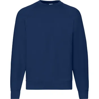 Chlapecké tričko Mikina pánská Fruit of the Loom Classic Raglan Sweat - navy, XXL