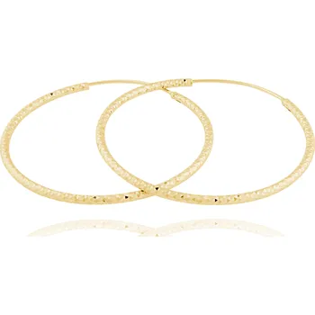 Oblečení a móda Pozlacené stříbrné náušnice kruhy JVD SVLE0216XD5GO40 (průměr 40mm)