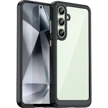 Pouzdro na mobilní telefon Hurtel Pouzdro Outer Space s gelovým rámečkem pro Samsung Galaxy S24 FE - černé