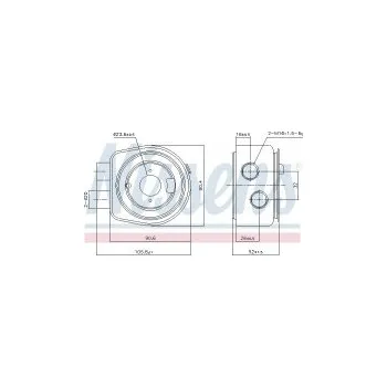 Chladič motoru Chladič motorového oleje NISSENS 90986