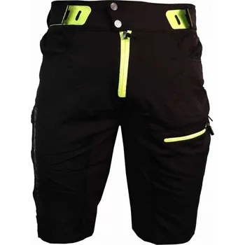 Cyklistické kalhoty Kraťasy pánské Haven Singletrail HMS - černé-zelené, M