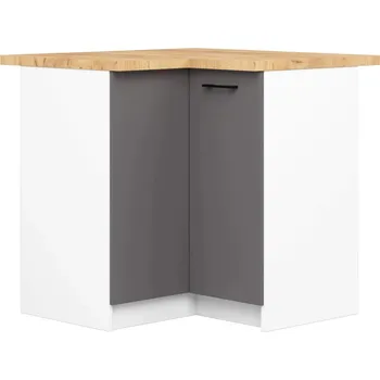Kuchyňská skříňka Rohová kuchyňská skříňka 90x90 cm VERMINA - bílá / šedá