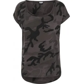 Dámské tričko Tričko dámské Urban Classics Camo Back Shaped - blackcamo, M