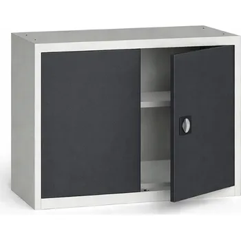 Nábytek B2B Partner Plechová policová skříň na nářadí KOVONA, 800 x 1200 x 400 mm, 1 police, šedá/tmavě šedá