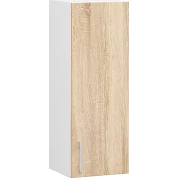 Kuchyňská skříňka Horní jednodveřová skříňka TRIVORA - šířka 30 cm, bílá / dub sonoma
