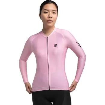 Pánské oblečení SIROKO Dámský cyklistický dres s dlouhým rukávem M2 Flamingo Žvýkačkově Růžo RŮŽOVÁ