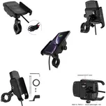 BIKETEC držák telefonu s indukční nabíječkou na telefon montovaný na řidítka nebo zrcátko typ: R9W-METAL WIRELESS (EL) (BIKETEC držák telefonu s indukční nabíječkou na telefon montovaný na řidítka nebo zrcátko typ: R9W-METAL WIRELESS (EL))