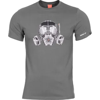Tričko Pentagon Gas Mask - šedé, 3XL