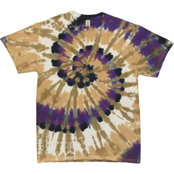 Pánské tričko Tričko unisex The Mountain batikované Swirl - hnědé-fialové, 4XL