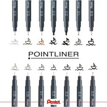PENT.S20P-05A POINTLINER BLACK 0,05MM