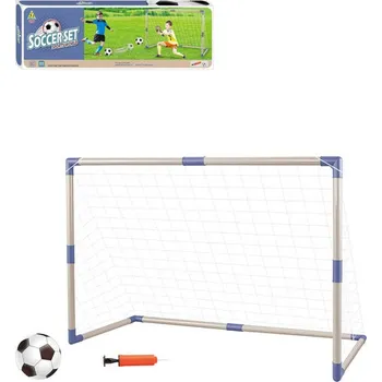 Fotbalová branka Branka fotbalová plastová 92x65x35cm set s kopacím míčem a pumpičkou