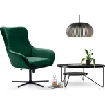 Otočné křeslo SERENA - zelené 1 / černé
