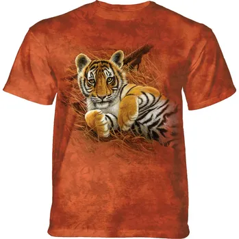 Pánské tričko Tričko unisex The Mountain Playful Tiger Cub (tygr) - oranžové, M