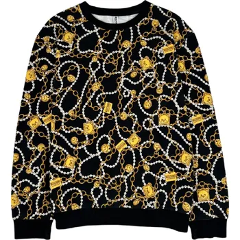 Pánské oblečení MOSCHINO Underwear Chain Black mikina XXL Bílá