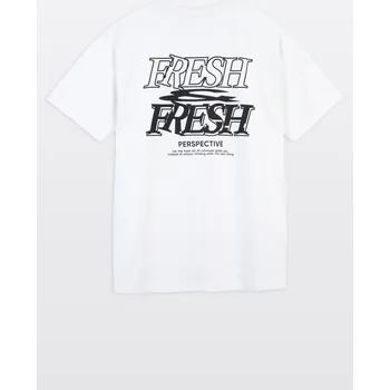 Chlapecké tričko Reporter Young | Chlapecké bílé tričko LOOSE s potiskem FRESH na zádech - Barva BÍLÁ, Velikost 170 253-0440B-54-200-1